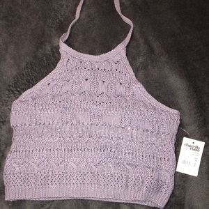 Knit Crop Top, ties around neck.